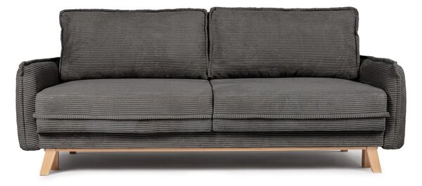 Szara sztruksowa rozkładana sofa 218 cm Tori – Bonami Selection