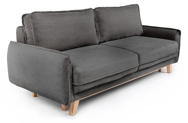 Szara sztruksowa rozkładana sofa 218 cm Tori – Bonami Selection
