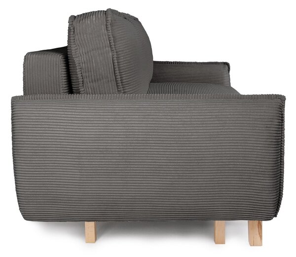 Szara sztruksowa rozkładana sofa 218 cm Tori – Bonami Selection