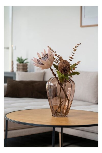 Brązowy szklany wazon (wysokość 29 cm) – House Nordic