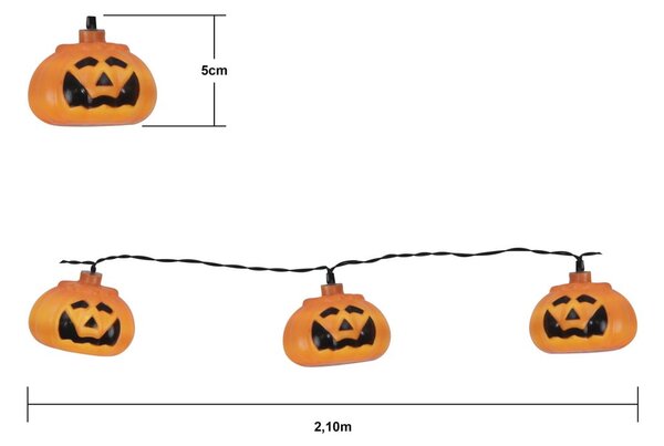 Girlanda świetlna na baterie liczba żarówek 8 szt. długość 210 cm Halloween – Star Trading