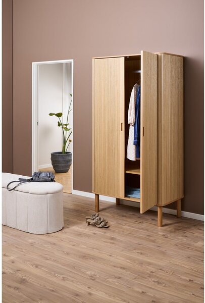 Szafa w dekorze dębu w naturalnym kolorze 100x200x55 cm Langley – Actona