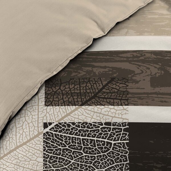 Brązowa bawełniana pościel dwuosobowa 200x200 cm So Natural – douceur d'intérieur