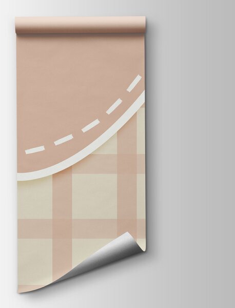 Fototapeta Różowo-biała siatka z białą linią, Fototapety Abstrakcja, Popularne Fototapety, t00756v3 - Tapeko.pl