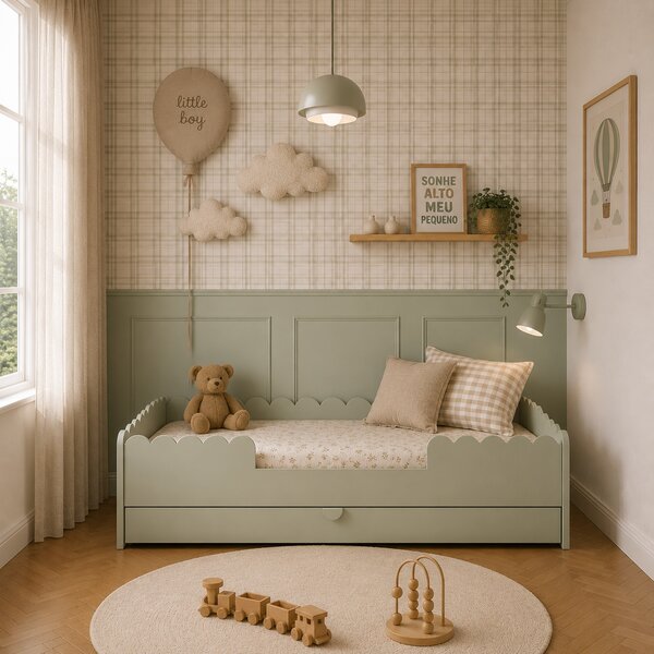 Łóżko dziecięce Montessori 80x160 z szufladą – Sage
