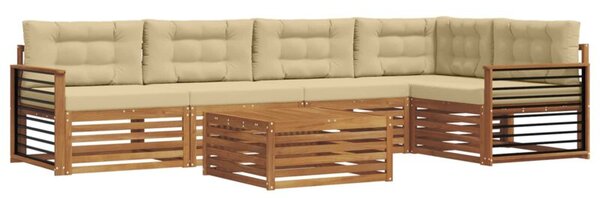 Zestaw mebli ogrodowych z litego drewna akacjowego z poduszkami - nowoczesny i elegancki design