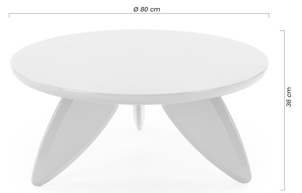 Stolik kawowy okrągły Lumis 80 cm - zielony