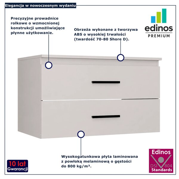 Podwieszana szafka pod umywalkę nablatową kaszmir 80 cm L7-P89