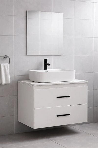 Podwieszana szafka pod umywalkę nablatową kaszmir 80 cm L7-P89