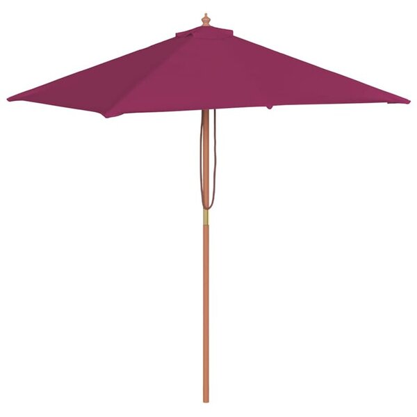 Parasol ogrodowy na drewnianym słupku, 150 x 200 cm, bordowy