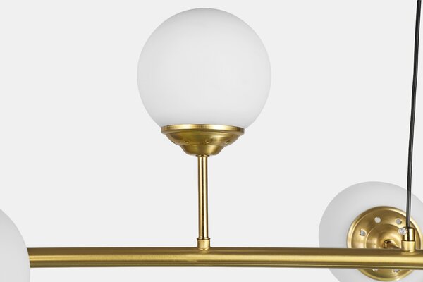 NOWOCZESNA LAMPA WISZĄCA SZCZOTKOWANE ZŁOTO FINO W6