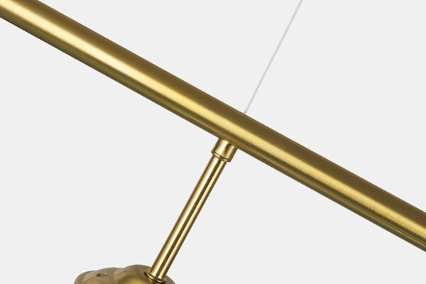 NOWOCZESNA LAMPA WISZĄCA SZCZOTKOWANE ZŁOTO FINO W6