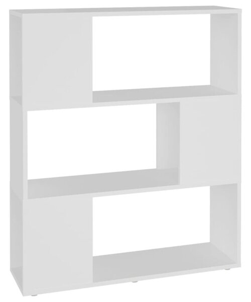 Regał na książki, biały, 80x24x94 cm, materiał drewnopochodny