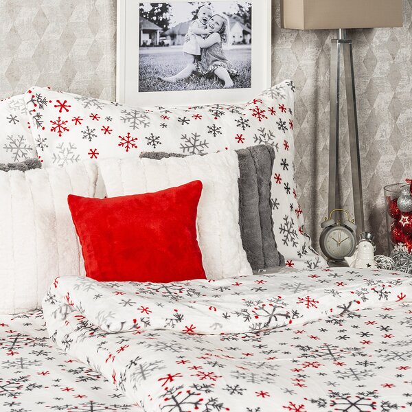 4Home Pościel mikroflanela Snowflakes, 160 x 200 cm, 70 x 80 cm, 160 x 200 cm, 70 x 80 cm