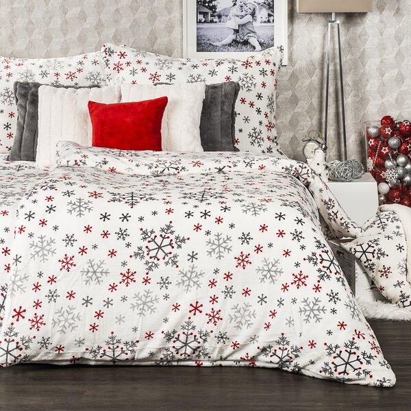 4Home Pościel mikroflanela Snowflakes, 160 x 200 cm, 70 x 80 cm, 160 x 200 cm, 70 x 80 cm