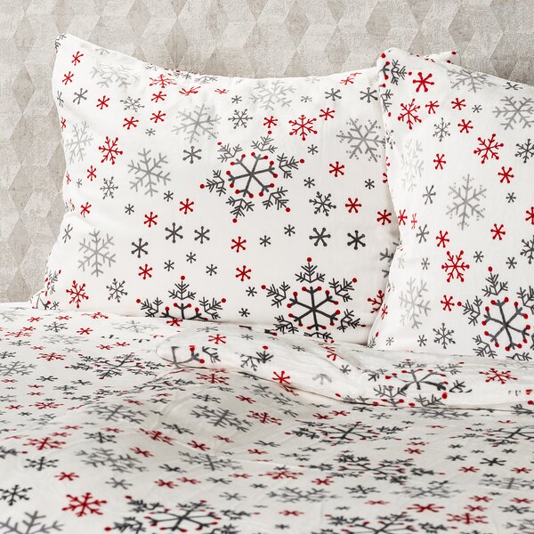 4Home Pościel mikroflanela Snowflakes, 160 x 200 cm, 70 x 80 cm, 160 x 200 cm, 70 x 80 cm