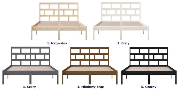Łóżko z naturalnego drewna sosny 120x200 R9-S24