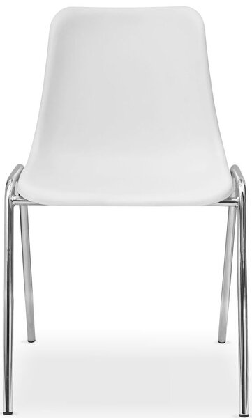 Białe chromowane krzesło konferencyjne Z5-P99
