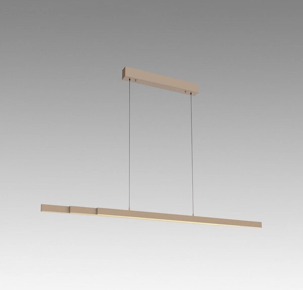 Paul Neuhaus Lampa wisząca Adriana, możliwość ściemniania, brązowy / mosiężny, salon / jadalnia, aluminium, nowoczesny