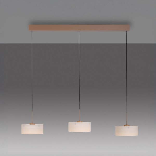Paul Neuhaus Lampa wisząca Marika, możliwość ściemniania, kremowy / amber, salon / jadalnia, szkło, nowoczesny
