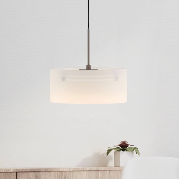 Paul Neuhaus Lampa wisząca Marika, możliwość ściemniania, kremowy / amber, salon / jadalnia, szkło, nowoczesny