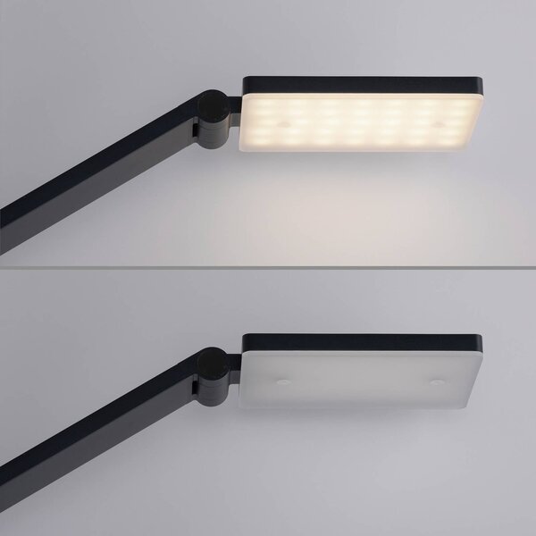 Paul Neuhaus Lampa stojąca SAMSKY, możliwość ściemniania, aluminiowy / szary / cynkowy, salon / jadalnia, aluminium, nowoczesny