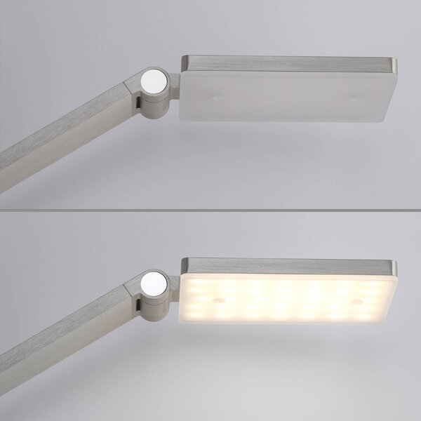 Paul Neuhaus Lampa stojąca SAMSKY, możliwość ściemniania, aluminiowy / szary / cynkowy, salon / jadalnia, aluminium, nowoczesny
