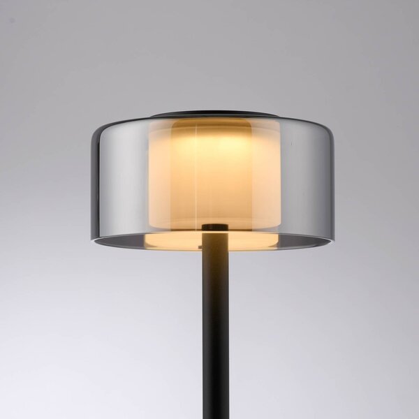 Paul Neuhaus Lampa stołowa Rika, możliwość ściemniania, czarny, salon / jadalnia, metal, nowoczesny
