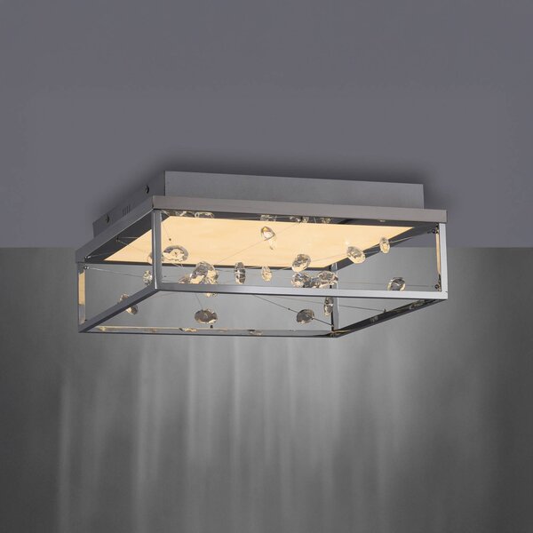 Paul Neuhaus Lampa sufitowa SKINA, możliwość ściemniania, chromowy / srebrny, salon / jadalnia, metal, nowoczesny