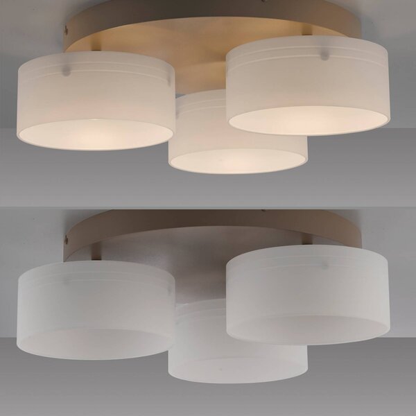 Paul Neuhaus Lampa sufitowa Marika, możliwość ściemniania, kremowy / amber, salon / jadalnia, szkło, nowoczesny