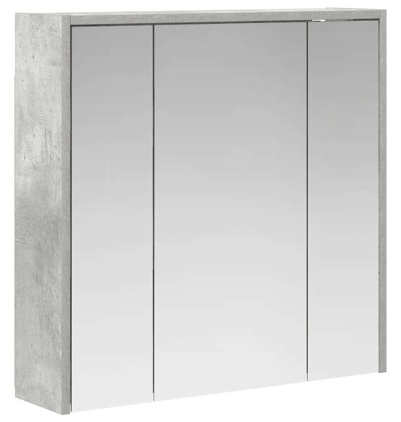 Szafka z lustrem do łazienki betonowy szary 63,5 x 16 x 62,5 cm
