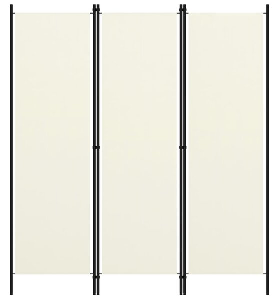 Parawan 3-panelowy, kremowy, 150 x 180 cm