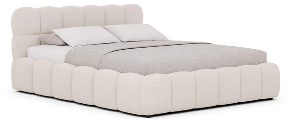 MebleMWM Łóżko tapicerowane z pojemnikiem SFG0212 | 160x200 | Boucle | Biały #1