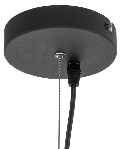 Lampa wisząca Emilienne Lindby, możliwość ściemniania, czarny, salon / jadalnia, metal, nowoczesny