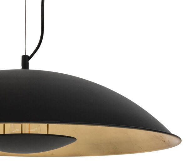 Lampa wisząca Emilienne Lindby, możliwość ściemniania, czarny, salon / jadalnia, metal, nowoczesny