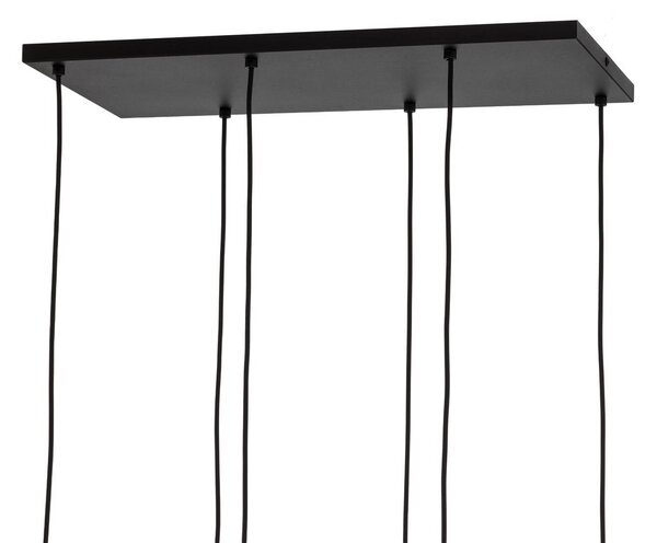 Lampa wisząca szklana Sophia TK Lighting, możliwość ściemniania, aluminiowy / szary / cynkowy, salon / jadalnia, szkło