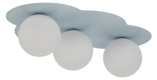 Lampa sufitowa Cloud TK Lighting, możliwość ściemniania, niebieski, pokój dziecięcy, szkło, młodzieżowy