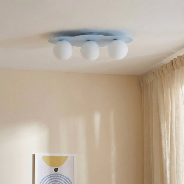 Lampa sufitowa Cloud TK Lighting, możliwość ściemniania, niebieski, pokój dziecięcy, szkło, młodzieżowy