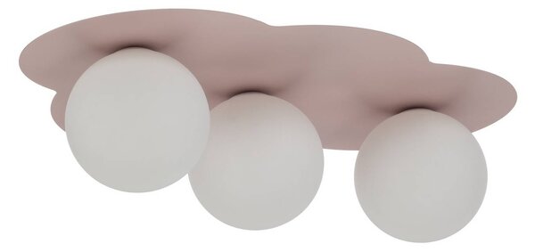 Lampa sufitowa Cloud TK Lighting, możliwość ściemniania, fioletowy / różowy / bladoróżowy, pokój dziecięcy, szkło, młodzieżowy