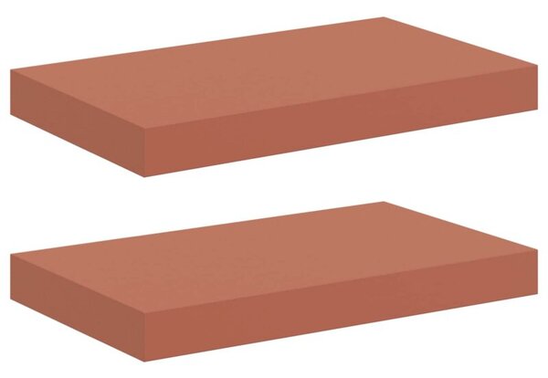 Nowoczesna czerwona półka ścienna z materiału drewnopochodnego 40x23,5 cm