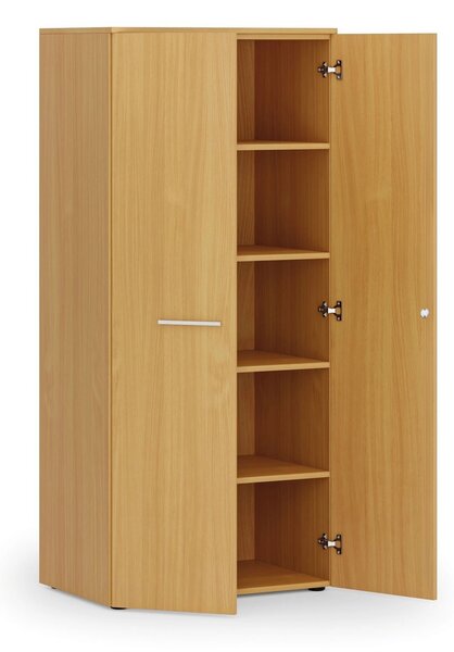 Szafa biurowa z drzwiami PRIMO WOOD, 800 x 500 x 1781 mm, buk