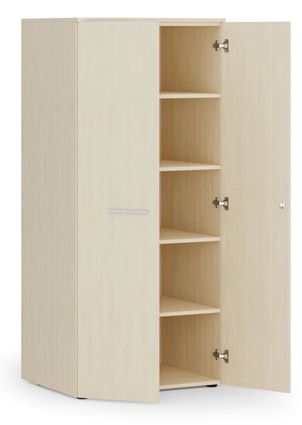 Szafa biurowa z drzwiami PRIMO WOOD, 1781 x 800 x 600 mm, brzoza
