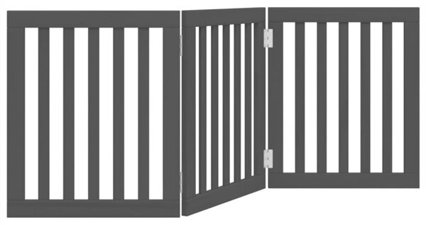 Składana bramka dla psa, 3 panele, czarna, 150 cm