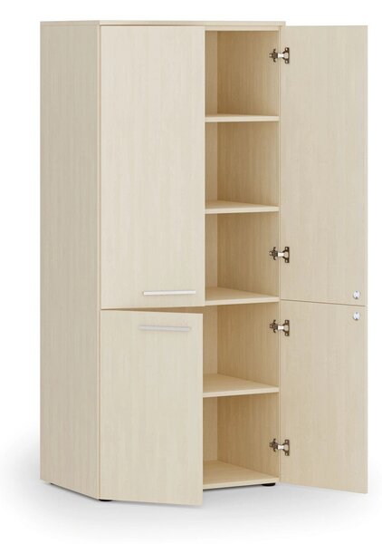 Szafa biurowa pół-drzwi PRIMO WOOD, 800 x 500 x 1781 mm, brzoza