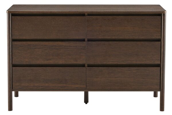 Komoda Blair z 6 szufladami (CD01) przydymiony dąb 120 cm