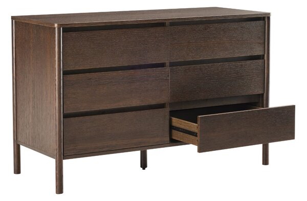 Komoda Blair z 6 szufladami (CD01) przydymiony dąb 120 cm
