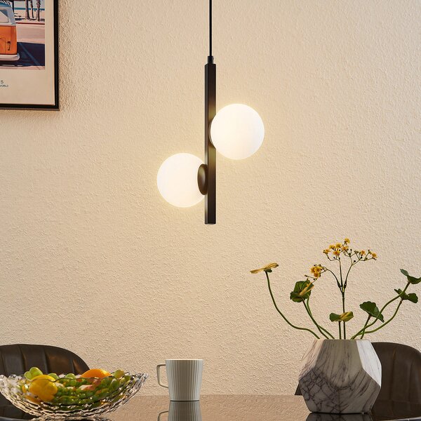 Lampa Wisząca Lucande, Emarin, ściemnialny, czarny, salon, metal, nowoczesny