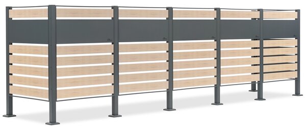Obudowa na 5 koszy na śmieci 120l lub 240l Breda CoverTech