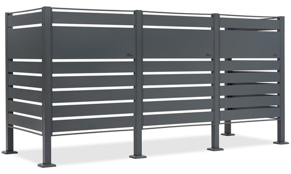 Obudowa na 3 kosze na śmieci 120l lub 240l Halen CoverTech antracyt