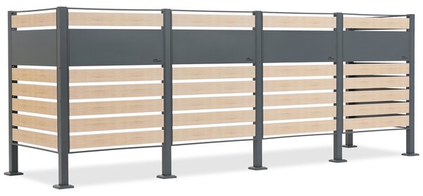 Obudowa na 4 kosze na śmieci 120l lub 240l Breda CoverTech